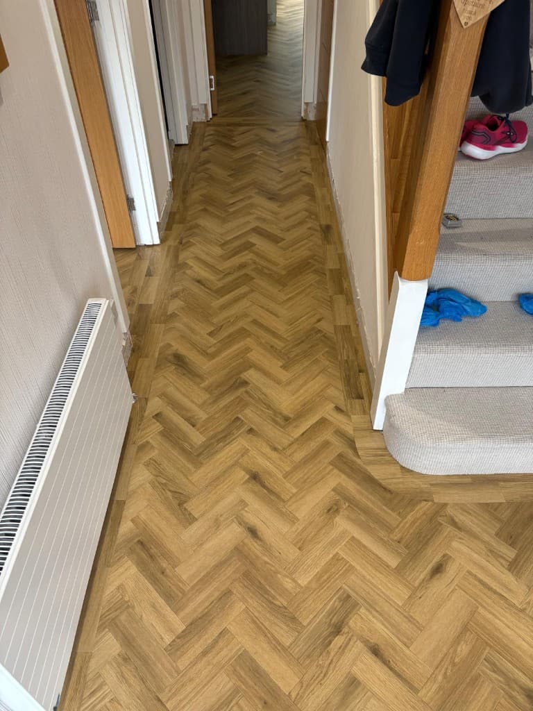 Commercial contract vinyl flooring installation — Parfait Flooring, Glasgow