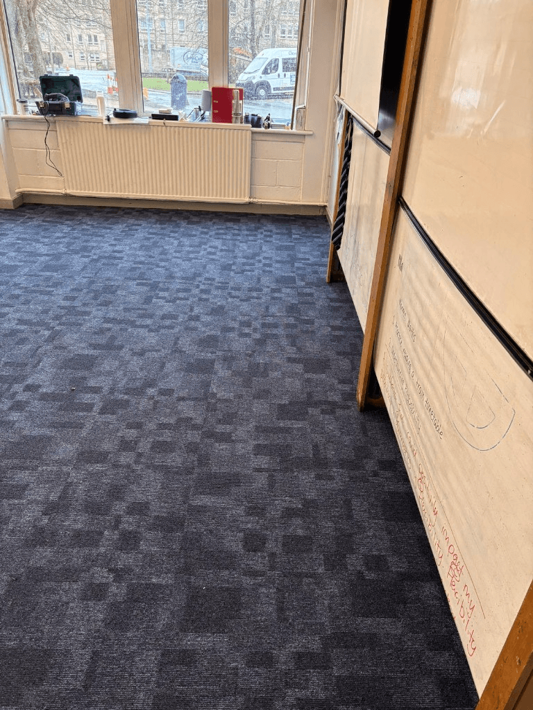 Carpet Tiling installation by Parfait Flooring, Glasgow